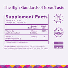 Barimelts D3 K2 tablet melting in mouth illustrating pleasant flavor and easy absorption