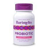 Barimelts Probiotic bottle with fast-dissolving tablets supporting gut health.