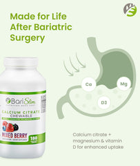 BariSlim 500 mg calcium citrate per serving supports bone health