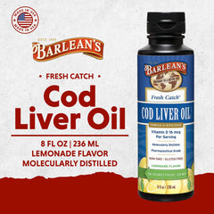 Lemonade-flavored Barlean's cod liver oil splash suggests refreshing taste