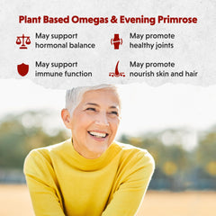 Barlean's Essential Woman ingredients label highlights non-GMO and gluten-free