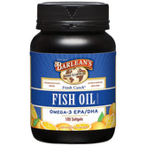 Barlean's Fresh Catch orange-flavored omega-3 fish oil softgels in a bottle for daily omega-3.