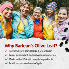 Barlean's Spanish olive leaves used in the Olive Leaf Complex formulation.
