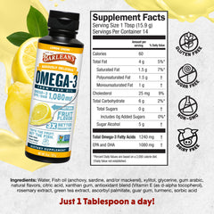 Barlean's Omega 3 Lemon Creme pour shows smooth texture for easy dosing.