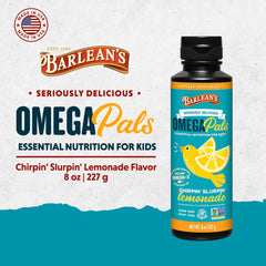 Barlean's Omega Pals fruity flavor suggests tasty, easy nutrition for kids.