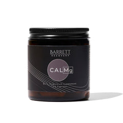 Barrett Recovery CALMg bottle front showing seven-type magnesium blend for sleep support