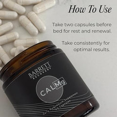 Barrett Recovery CALMg packaging shot emphasizing wellness-focused magnesium blend