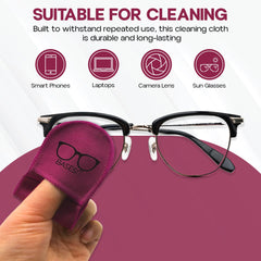 Basesit lint-free cloth delivers a crystal-clear view on glasses.
