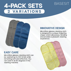 Basesit lint-free performance keeps spectacles clean with streak-free shine.
