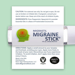Applying Migrastil to temples for quick aromatherapy relief