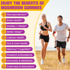 Basopum Mushroom Gummies handful ready for quick, sugar-free energy and focus.