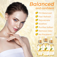 BASSI yoni oil applied on skin to soothe and moisturize the intimate area.