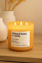 Bath and Body Works Whipped Honey Vanilla 3-wick candle wicks create steady fragrance.