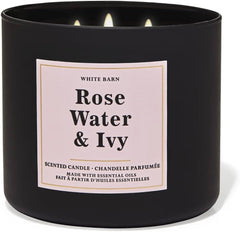 Bath & Body Works White Barn 3-Wick Candle Rose Water & Ivy fills spaces with uplifting floral ambiance