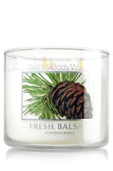 Bath & Body Works Slatkin Co Fresh Balsam 3-Wick Candle for a cozy, fragrant living space