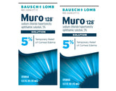 Bausch and Lomb Muro 128 5% bottle close-up for corneal edema relief