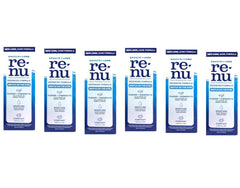 Bausch + Lomb Renu Advanced bottle cap close-up showing travel-ready packaging.