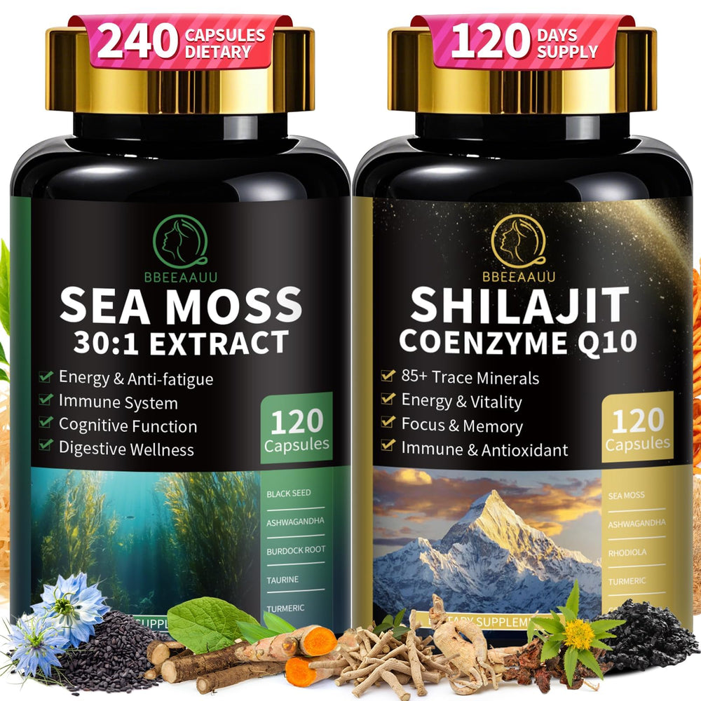 BBEEAAUU Shilajit for Men bottle, ready for daily energy support.