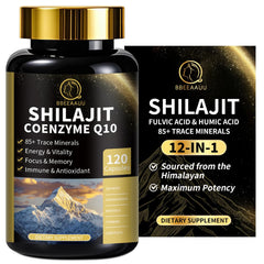 BBEEAAUU Shilajit for Men bottle shows energy-boosting supplement