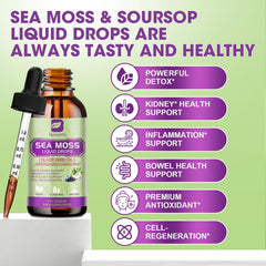 Close-up of ingredients in B BEWORTHS Sea Moss Liquid Drops