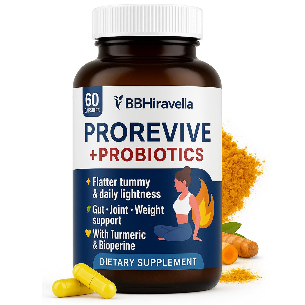 BBHiravella Prorevive bottle label signaling menopause support for daily balance