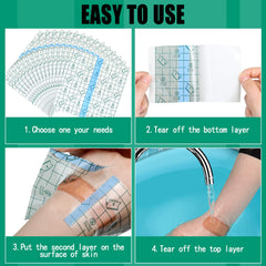 BBTO bandage application ease with simple peel-and-stick design.