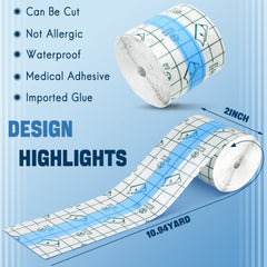BBTO curita transparente impermeable para duchas y natación, mantiene la zona seca y protegida.