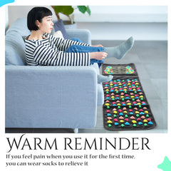 BBTO foot relief mat in a living room setup under a desk for daily use