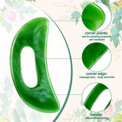 BBTO gua sha tool with handle, large surface ideal for neck and back