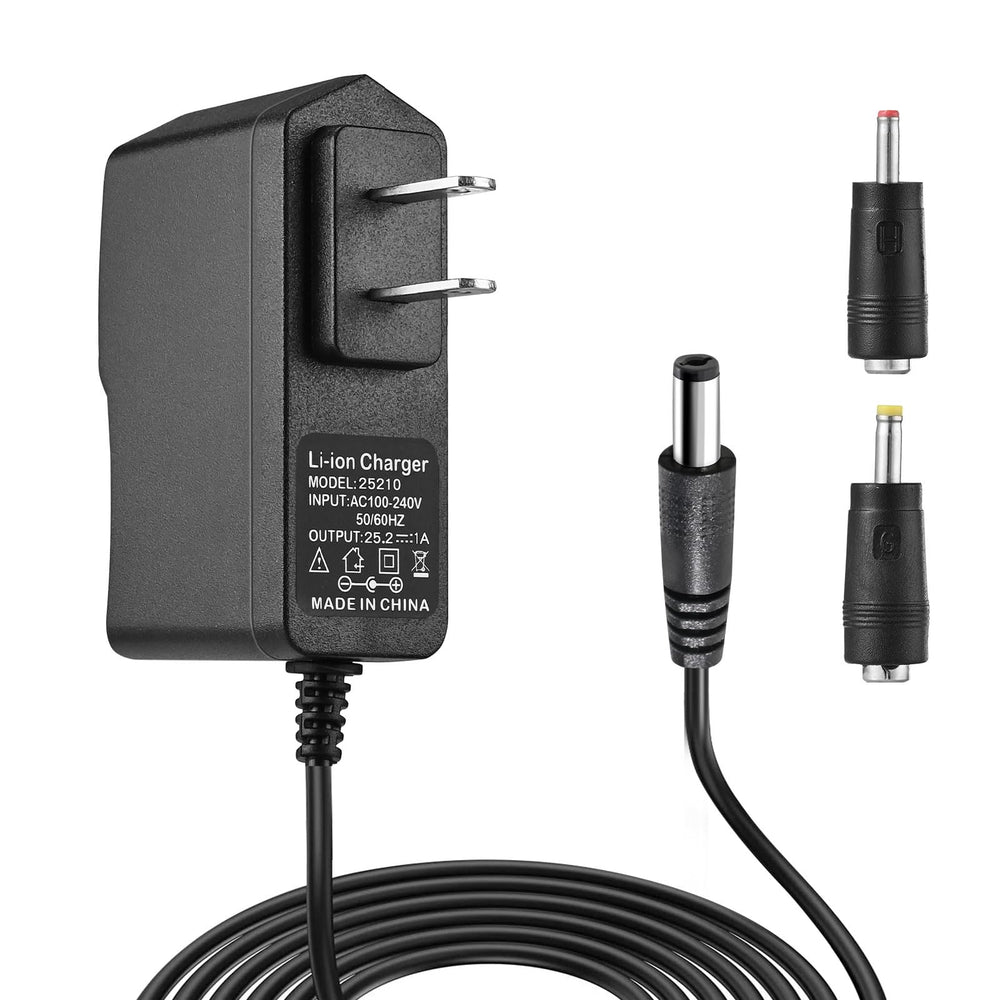 Bccxzm massage gun charger front view, ensures steady 24V power for sessions.