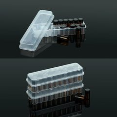 BCDHAMATE transparent 24-slot vial case for fridge storage and quick label checks