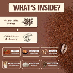 Bcuelov mushroom coffee pour into cup showing a velvety texture when stirred.