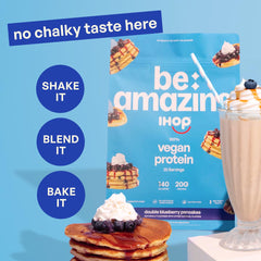 Be Amazing Vegan Protein Powder creamy-shake texture shown in a glass