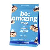 Be Amazing Vegan Protein Powder bottle with IHOP Double Blueberry Pancakes flavor for convenient daily fuel