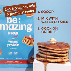 BE AMAZING vegan protein powder with blueberry and apple prebiotic fiber for daily support