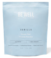Be Well by Kelly Vanilla Grass-Fed Beef Protein Powder scoop in blender for a quick protein boost