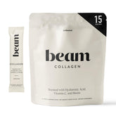 Beam Collagen Powder for Women, daily-use tub, supports healthy skin.