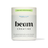 Beam Creatine Powder bottle shows pure creatine for steady gym performance.