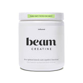 Beam Creatine Powder front bottle showcases product quality for strength-focused workouts.