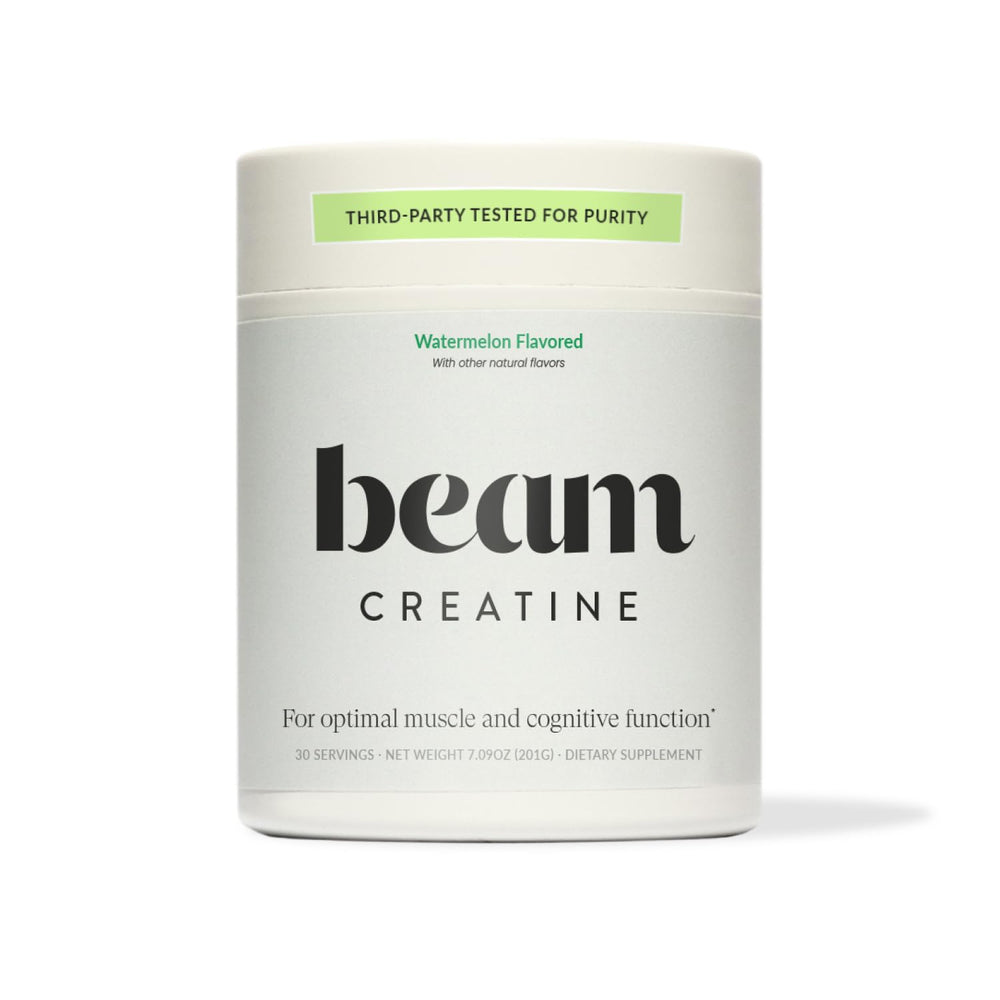 Beam Creatine Powder with a micronized scoop for quick, smooth mixing