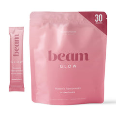 Beam Glow bottle front for daily hormonal support