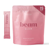 Beam Glow hormone balance bottle signals daily wellness and mood support.