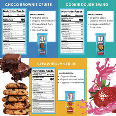 Bearded Brothers Yo! Bar kids snack bars close-up, vegan organic, perfect lunchbox treat.