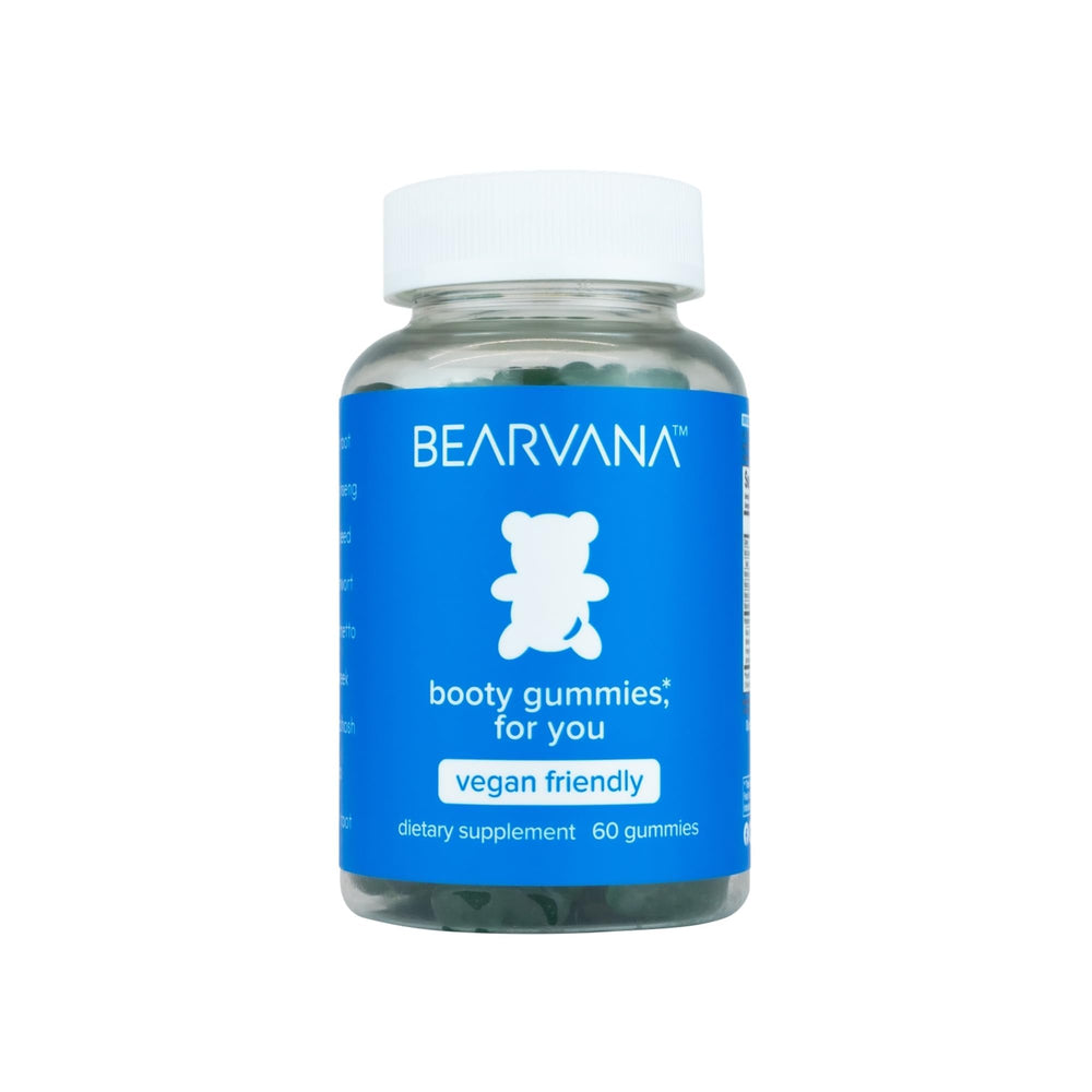 BEARVANA Peach Support gummies bottle with berry flavor for daily wellness.