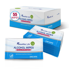 Beautifier Life all-purpose travel wipes packaging for convenient on-the-go hygiene