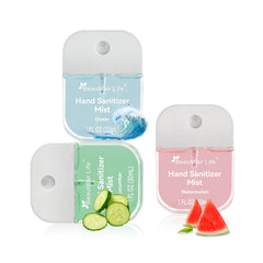 Beautifier Life ocean-scent mini sanitizer, quick refreshment on the go.
