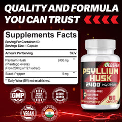 BEBEFEN psyllium capsules for daily-use routine and convenient fiber intake.