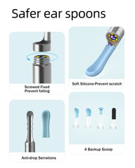 BEBIRD Four-piece ear scoops offer gentle options for safe cleaning.