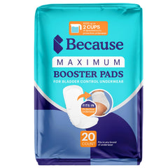 Because maximum booster pad inside underwear for discreet protection and extended wear.
