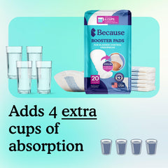 Because Overnight Booster Pads add four-cup absorbency for lasting dryness.